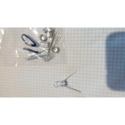 Ковпачки для новорічних куль діам. 6 мм (10 шт) КОЛІР - СРІБЛО